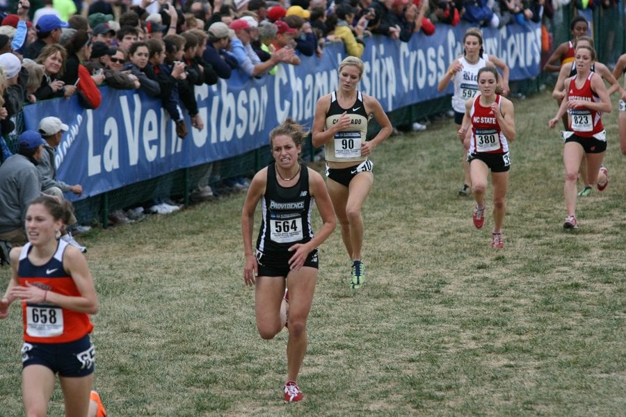 Mary Kate Champagne (Providence) and Emma Coburn (Colorado)
