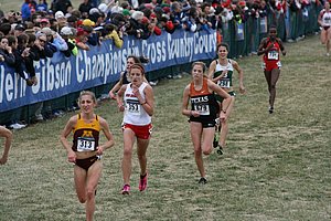 Stephanie Price (Minnesota), Ruth Senior (New Mexico), Mia Behm (Texas), Purity Biwott (in Back) Would Be 2nd to Last All-American