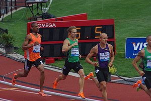 Jacob Hernandez, Nixk Symmonds, and Duane Solomon in the 1000m