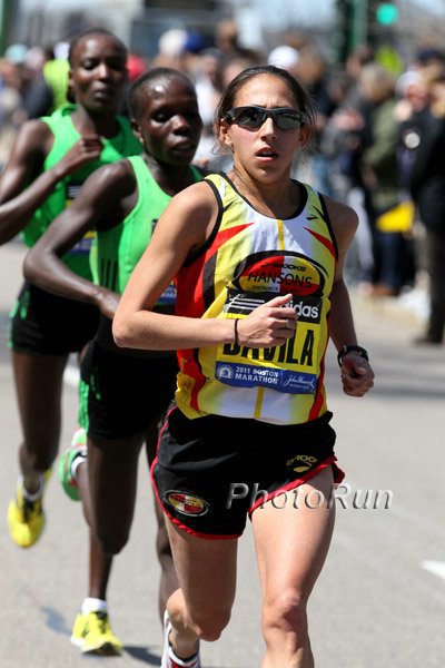 Desiree Davila Leading the Boston Marathon