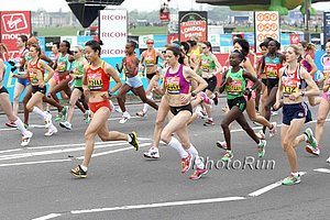Partenza della Maratona di Londra femminile