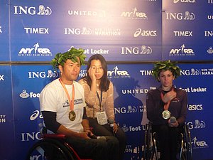 Men's wheelchair champ Masazumi Soejima.