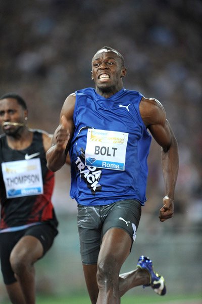 Usain Bolt vs Asafa Powell in Rome 100