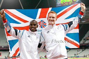 Mo Farah and Long Jump Gold Medallist Greg Rutherford