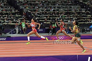 Allyson Felix On Her Way to Gold
