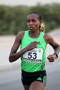 Hilda Kibet of Netherlands 5th in 1:11:07