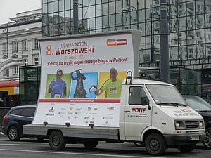 And This Truck Drives Around Warsaw Promoting the Warsaw Marathon
