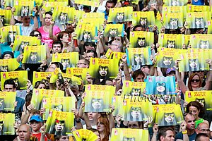 The Fans With the Usain Bolt Masks