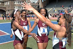 LaKeidra Stewart and Ashley Collier and Ashton Purvis and Kimaria Brown of Texas A&M
