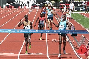 Classic Kemboi Celebrating Even in 2nd Place