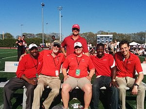 Head coach Nathan Taylor and the Cornell assistants