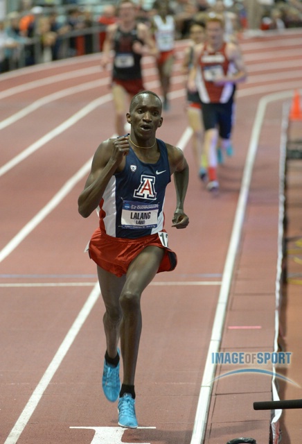 Lawi Lalang of Arizona finishes second in the 5,000m in 13:52.43