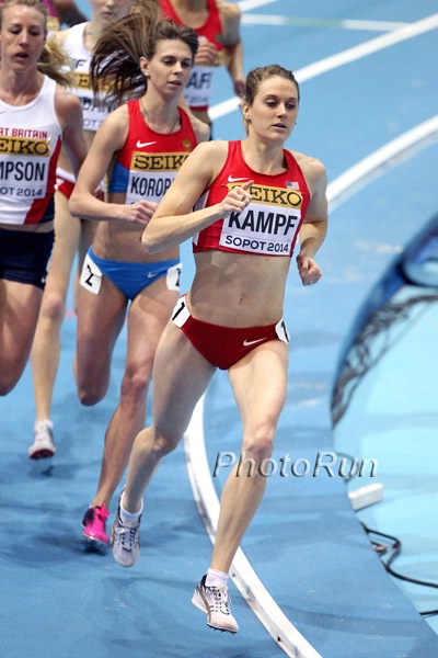 Women's 1500m Qualifying: HeatherKampf Qualified for the Final