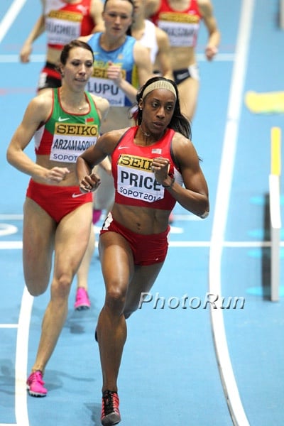 Women's 800m Final Chanelle Price Leading