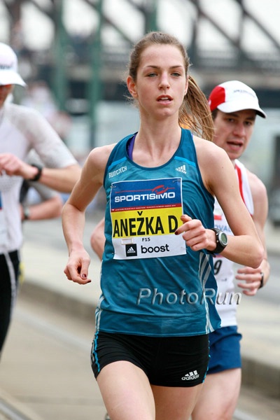 Anezka Drahotova @ 
Prague Half marathon Set a World Junior 10k Race walk record here