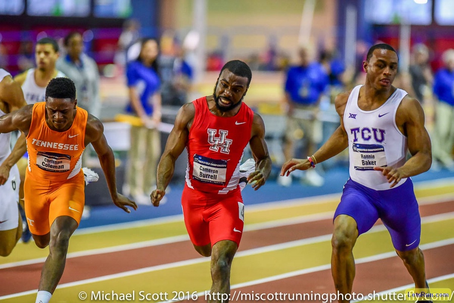 Ronnie Baker Runs a World Leading 6.47 to Edge Cameron Burrell 6.49