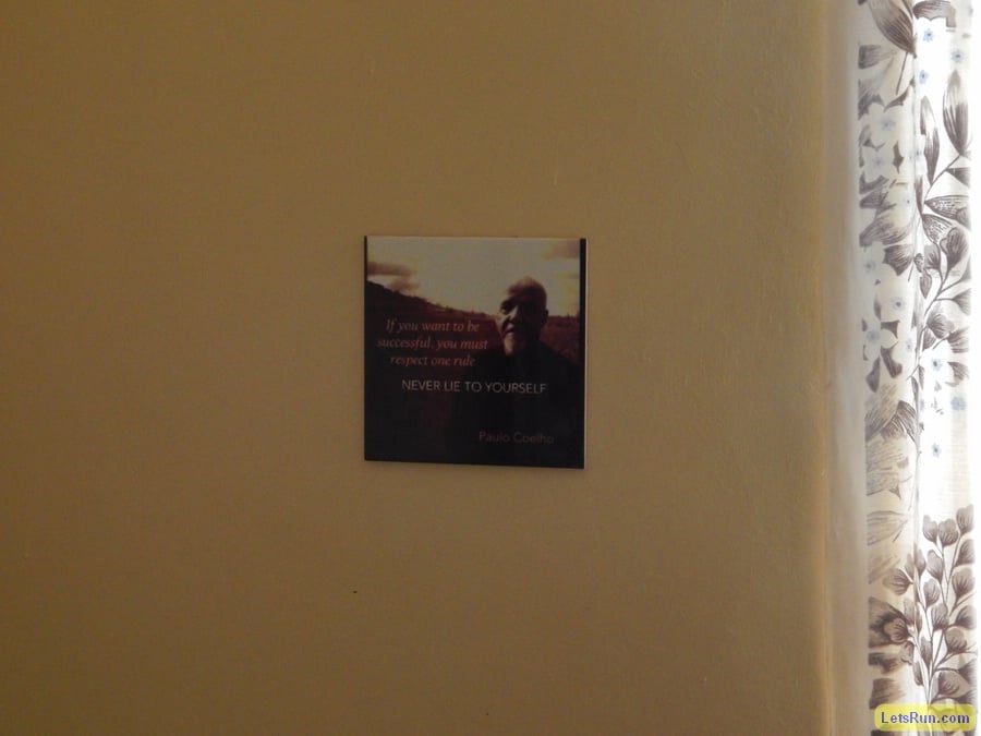 Poster on Kipchoge's bedroom