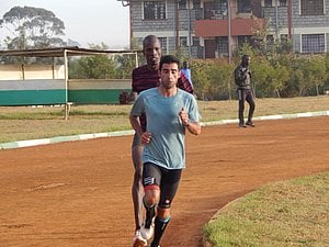 A Mzungu (White guy) on the track