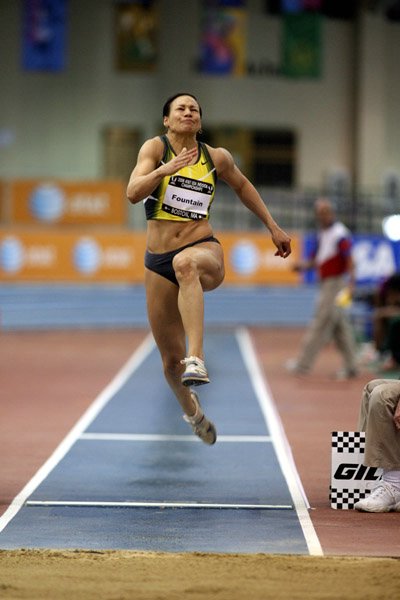 Hyleas Fountain Won the Long Jump in 6.38m (20' 11")
