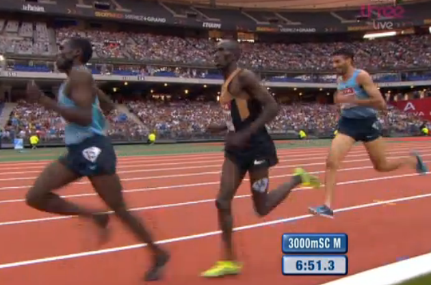just over 400 to go in steeple