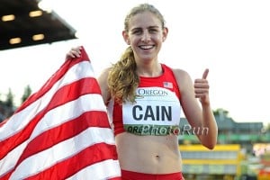 Mary Cain Celebrates Gold (click for photo gallery)