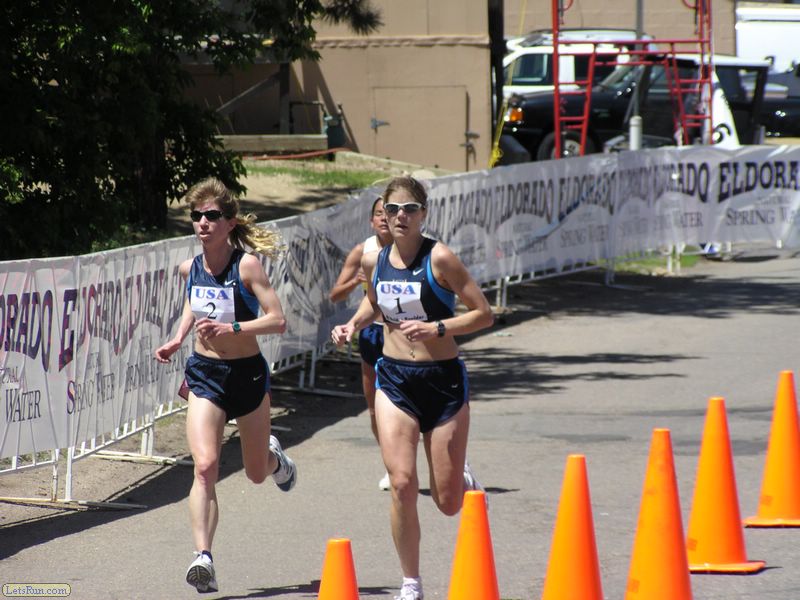 USA's Nicole Hunt (2) and Nikole Johns