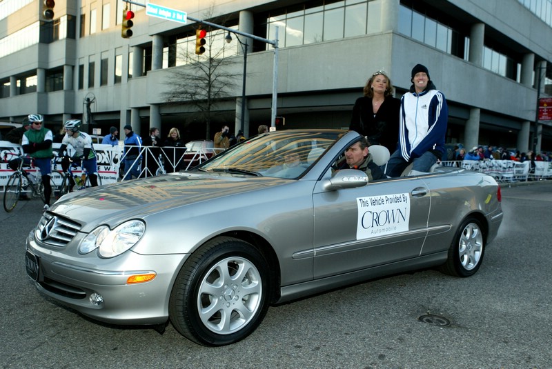 Alan Culpepper With the Beauty Queen on the Mercedes Race Car The Next Day