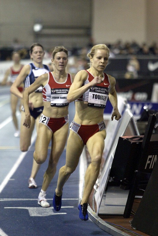 Jen Toomey Pulling Away in her 1500m, 800m Double