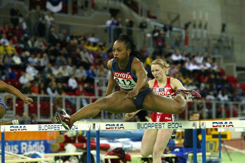 Gail Devers in the 60m H semis