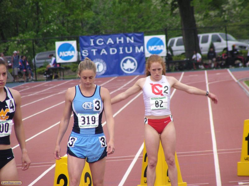 Georgia Kloss #3 would jog the 800 in 3:09 and<br>leave on crutches to get in the NCAA champs on time