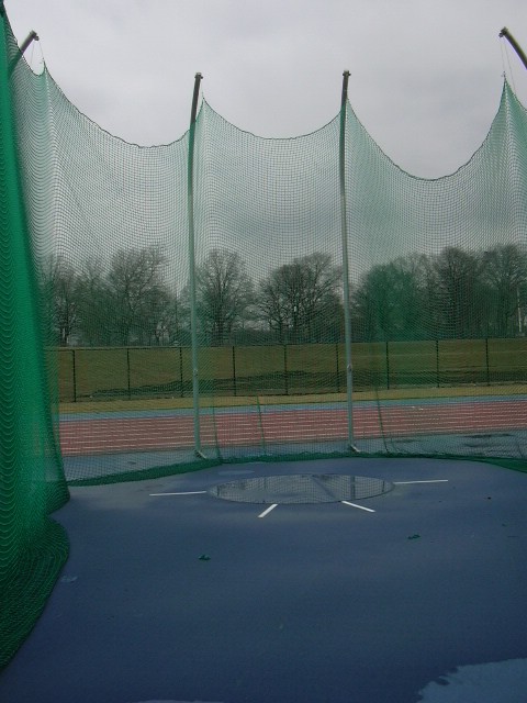 The throwers weren't forgotten either - 2 discus/hammer rings as well as two shot put rings