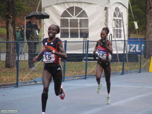 Kiplagat Outkicking Chepkemei for 2nd
