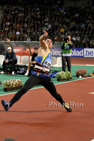 Matthias  de Zordo 3rd in Javelin