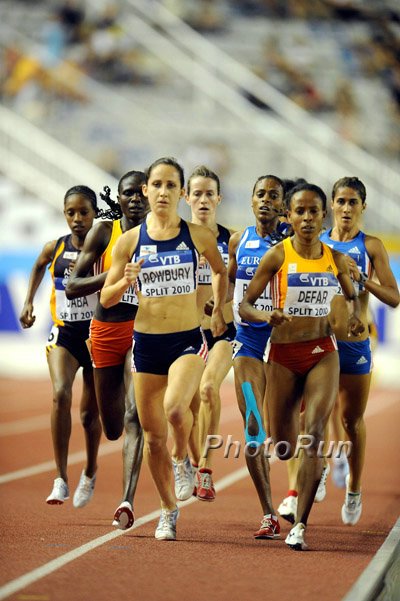 Shannon Rowbury and Meseret Defar