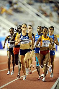 Shannon Rowbury and Meseret Defar
