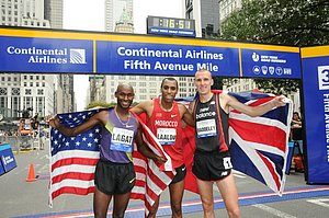 Bernard Lagat, Amine Laalou, and Andy Baddeley