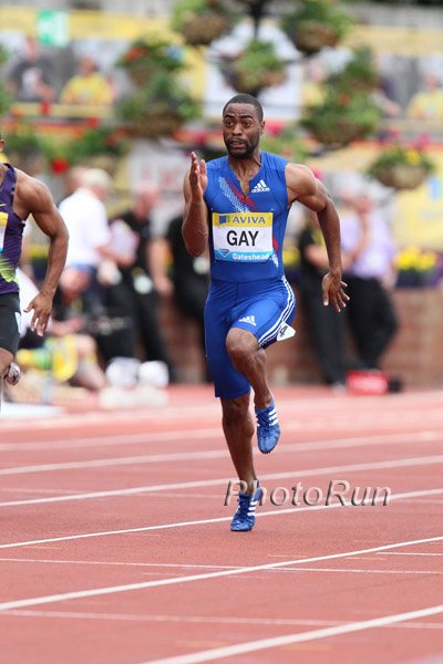 Men's 100 Tyson Gay vs Asafa Powell