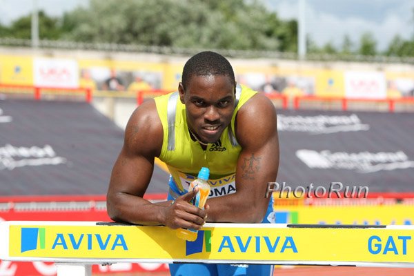 Dwight Thomas Won the Hurdles 13.38