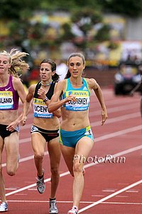 Lisa Dobriskey Over Morgan Uceny