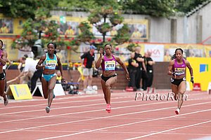 Carmelita Jeter Won in 10.95