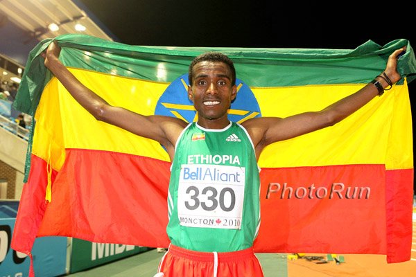 Gebretsadol Abraja got Silver in 28:03