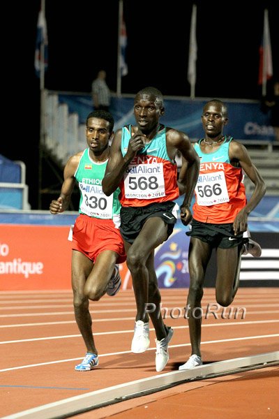 Dennis Masai. Gebretsadol Abraha of Ethiopia and Paul Lonyangata of Kenya