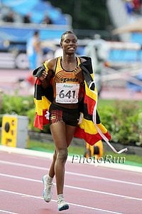 Anne Negesa was 3rd for Uganda