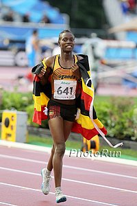Anne Negesa was 3rd for Uganda