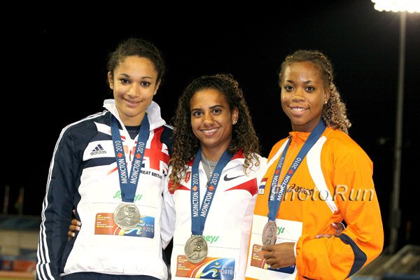 USA's Stormy Kendrick 22.99 upends Jodie Williams who loses first race after 149 wins