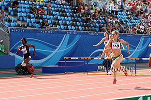 Finish of the 400 hurdles
