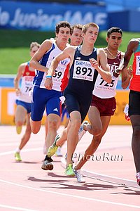 Casimir Loxsom ran 1:46 to win his semi by over 1 second