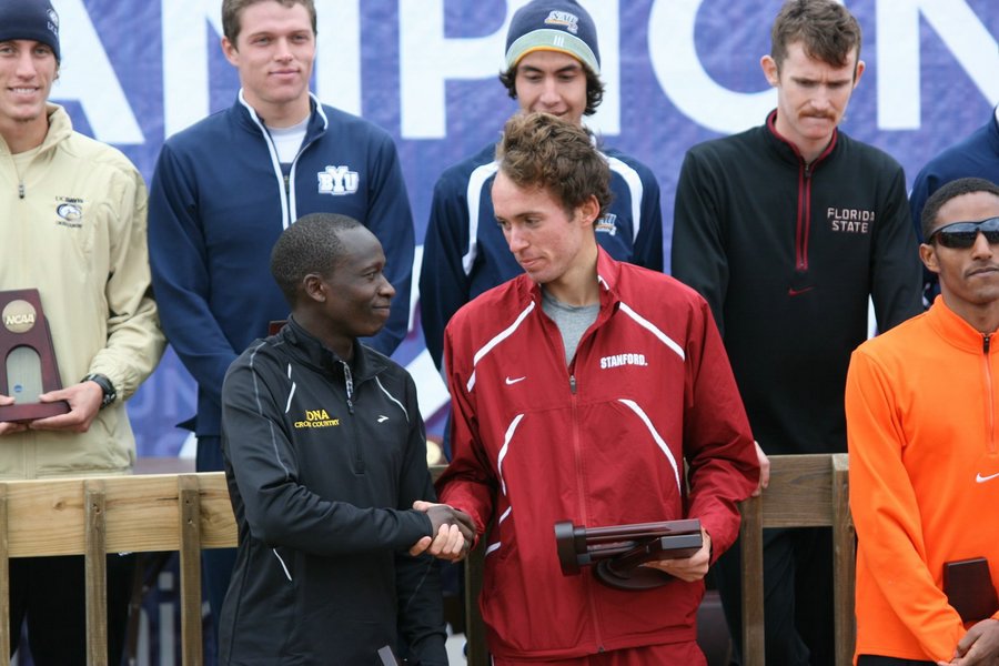 Leonard Korir and Chris Derrick