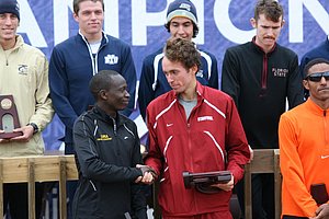 Leonard Korir and Chris Derrick