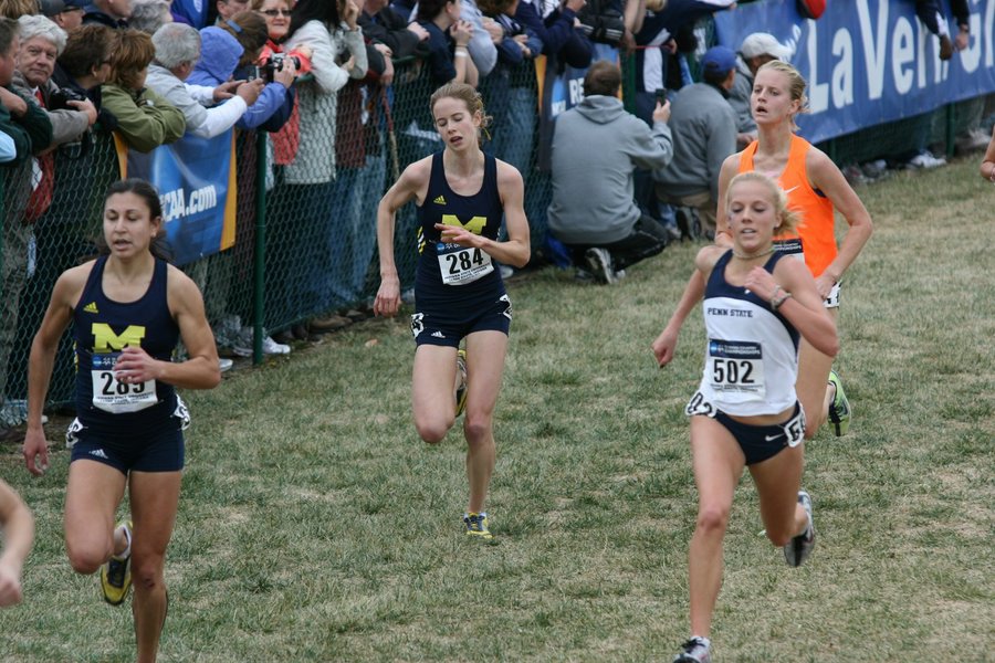 Danielle Tauro and Kaitlyn Patterson of Michigan, Kara Millhouse Penn State